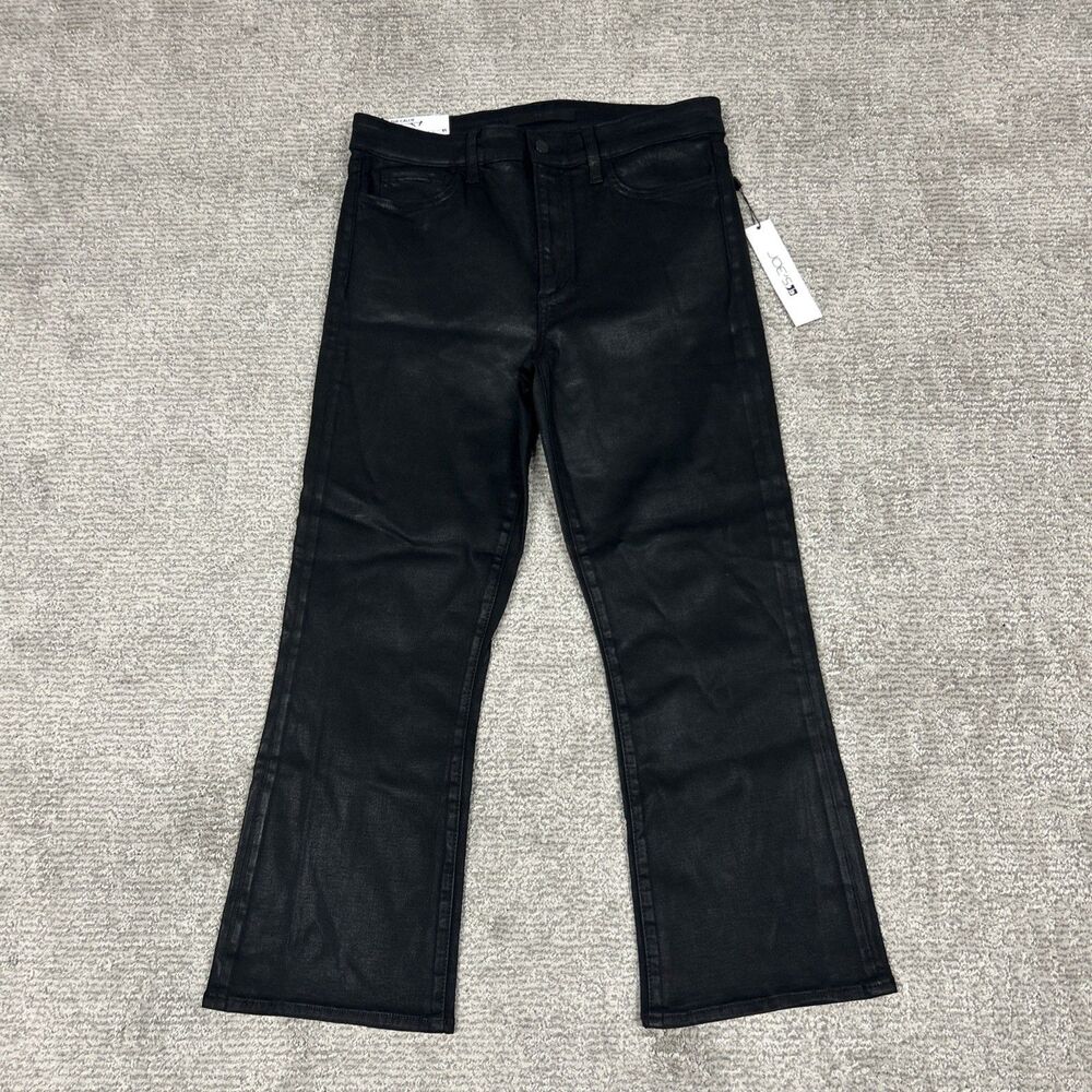 Joe's Jeans The Callie Womens 30 HR Cropped Boot Cut Coated Black Denim New